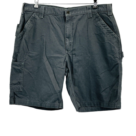 Mens‎ 40 Carhartt Canvas Work Short Fatigue Gray Original Fit 10" Inseam B147 - Picture 1 of 3